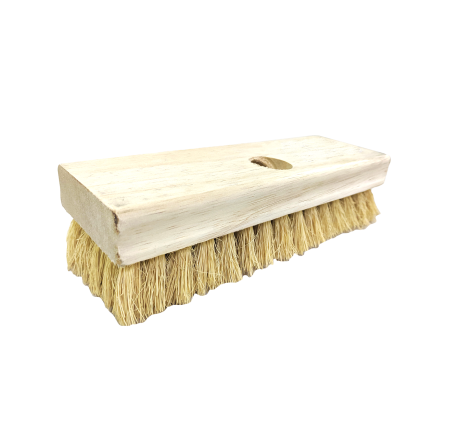 Acid Brush Head, Wood Block White Natural Fiber