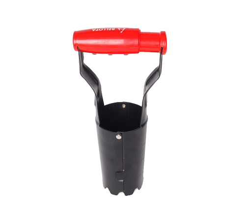 Short Handle Handheld Bulb Planter, Aluminum