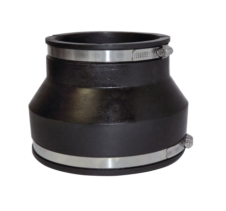 Flexible Rubber Coupling, Clay to CI / PL / COPP / Steel