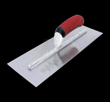Finishing Trowel, Stainless Steel Blade, Curved durasoft handle