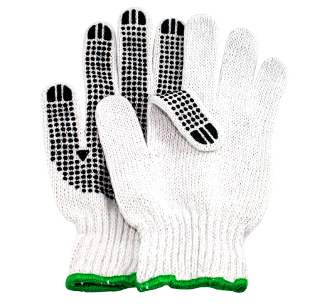 Dotted Palm Industrial Cotton Work Glove