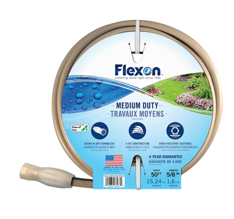 Medium-duty reinforced garden hose