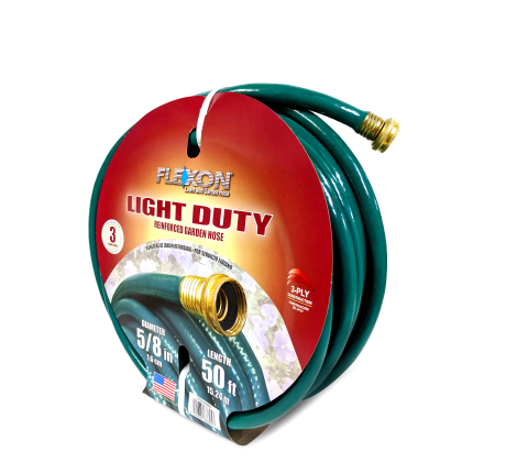 Light-duty reinforced garden hose