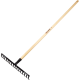 Medium Intensity Rake, Varnished Wood Handle