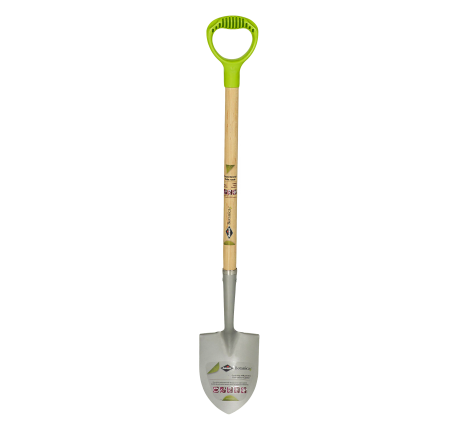 Round Point Shovel, Wood Handle, D-Grip, Botanica