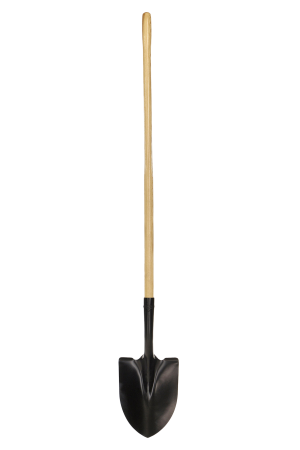 Round Point Shovel, Wood Handle, Footstep, Practica