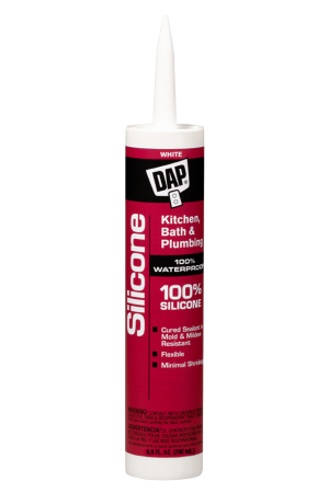 DAP® 100% Silicone Rubber Kitchen, Bath & Plumbing Bath Sealant, White