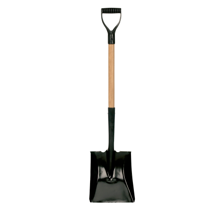 Square Point Shovel, Wood Handle, D-Grip, Econo