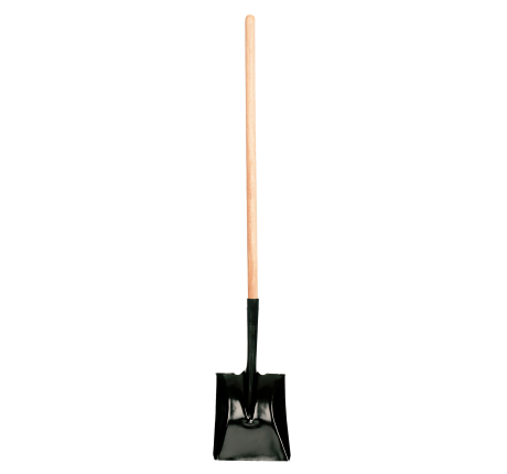 Square Point Shovel, Wood Handle, Econo