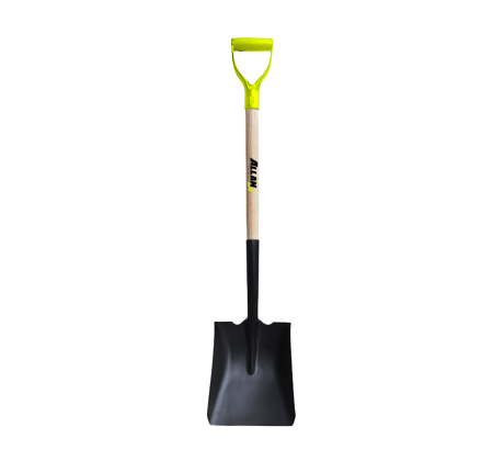 Square Point Shovel, Wood Handle, D-Grip, Allan Tools