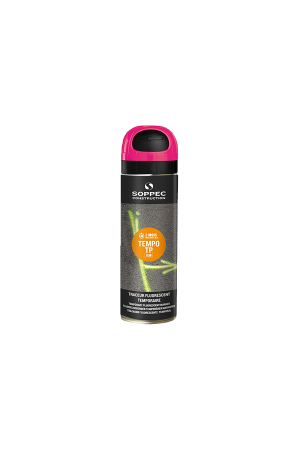 Tempo TP Temporary Marking Spray Paint, Fluorescent Cherry