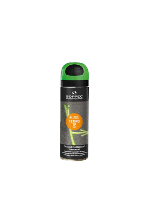 Tempo TP Temporary Marking Spray Paint, Fluorescent Green