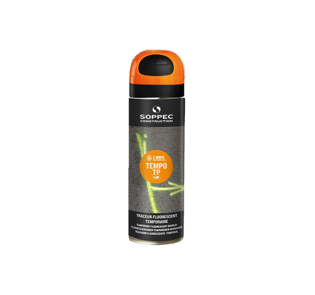 Tempo TP Temporary Marking Spray Paint, Fluorescent Orange