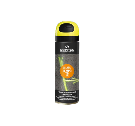 Tempo TP Temporary Marking Spray Paint, Fluorescent Yellow