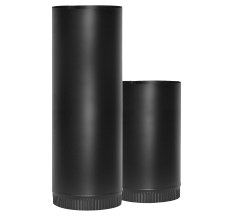 Half Joint Stove Pipe (Black Matt)