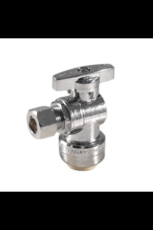 Push Fit Ball Supply Stop Valve, Angle