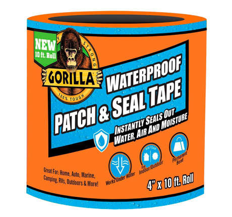 Gorilla Waterproof Patch & Seal Tape, Black