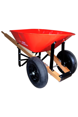 Contractor Wheelbarrow, Dual Pneumatic 4 Ply Wheel