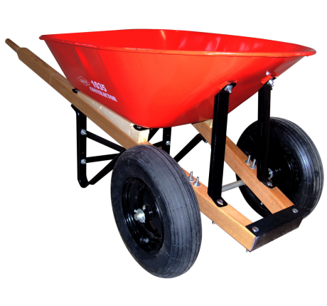 Contractor Wheelbarrow, Dual Pneumatic 4 Ply Wheel