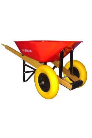 Contractor Wheelbarrow, Dual Flat Free Wheel