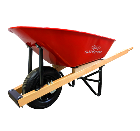 Contractor Wheelbarrow, Pneumatic 4 Ply Wheel