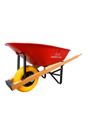 Contractor Wheelbarrow, Flat Free Wheel