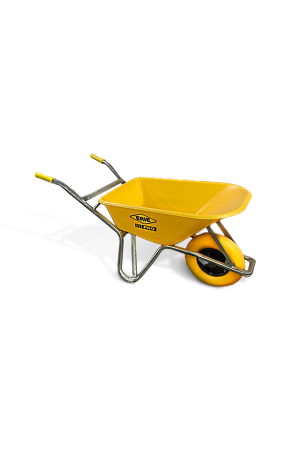 PRO Grade One piece Contractor Wheelbarrow, Flat free wheel