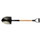 Round Point Shovel, Wood Handle, D-Grip, Econo