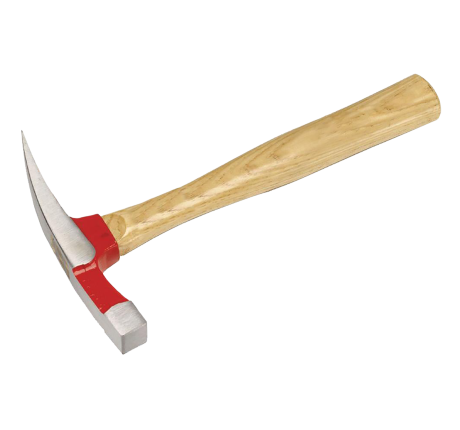 Brick Hammer, Milled face, Wood handle