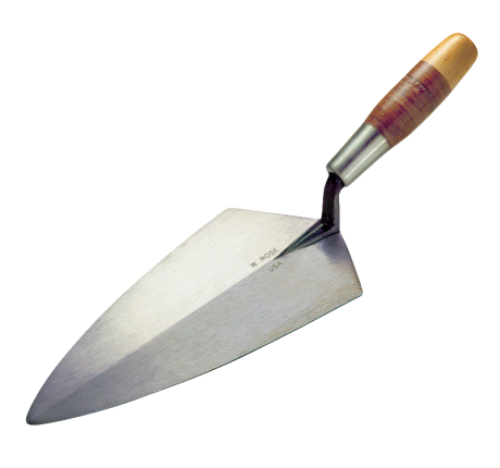 Philadelphia Pattern Brick Trowel, Leather handle