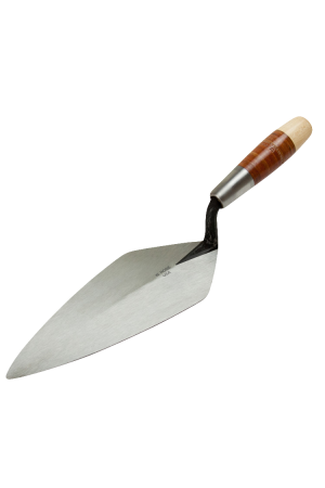 Narrow London Pattern Brick Trowel, Leather handle