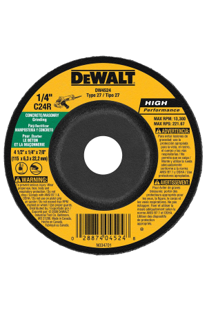 Abrasive Blade, Concrete / Masonry Grinding Wheels Type 27