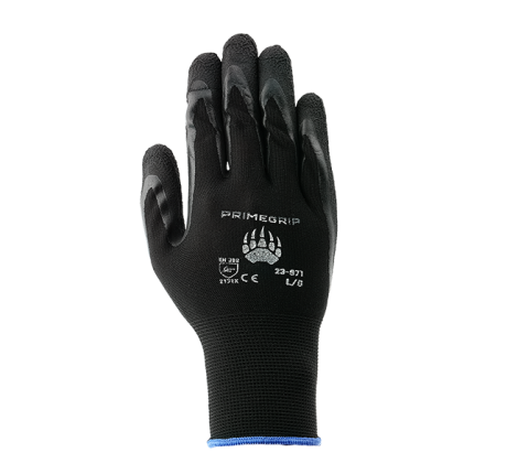 Nitrile Gripper Worker Glove, [ Panther ] - High Elasticity and Comfort